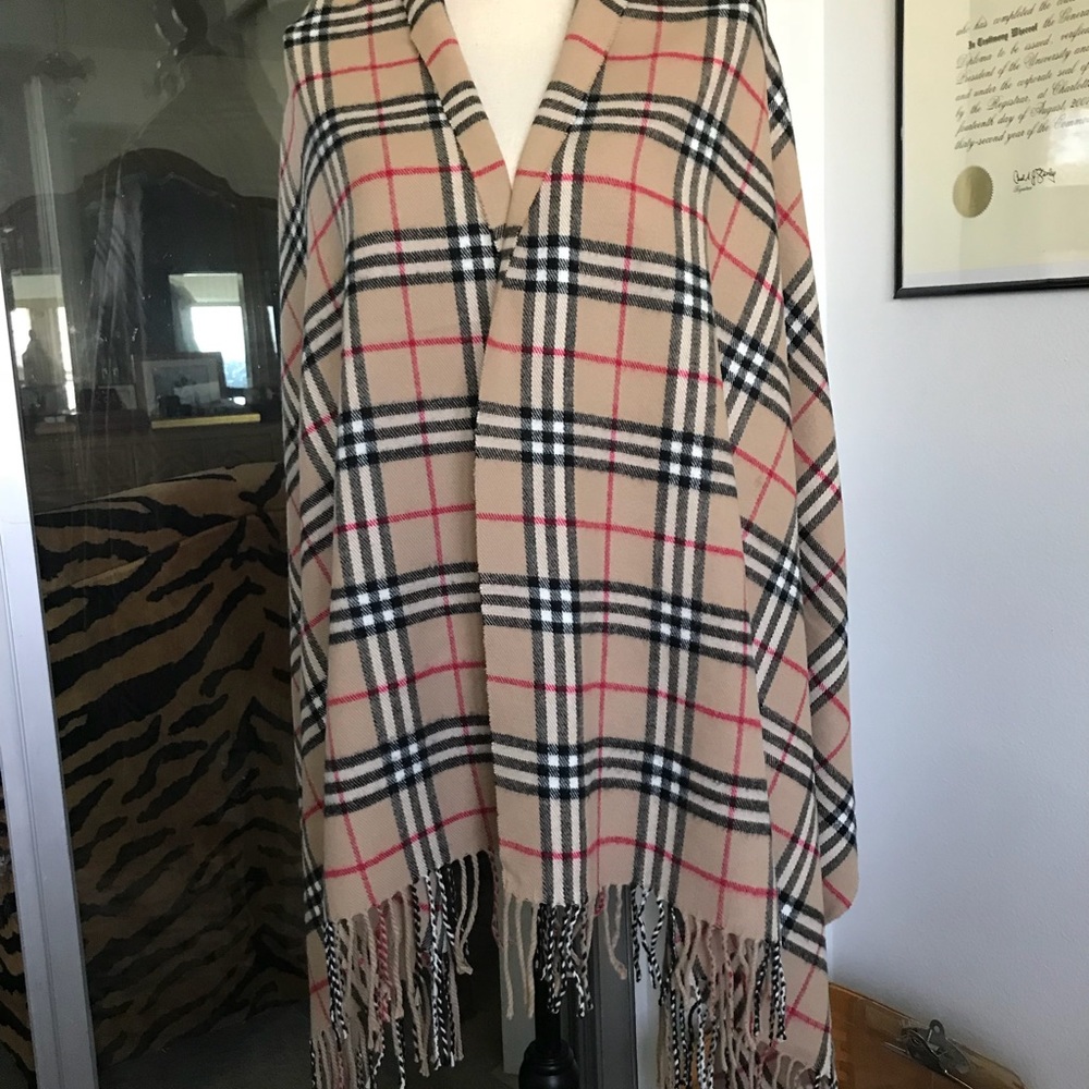 Famous British “ look alike” Cashmere wrap.